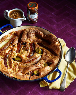 Toad in the Hole with Caramelised Red Onion Marmalade