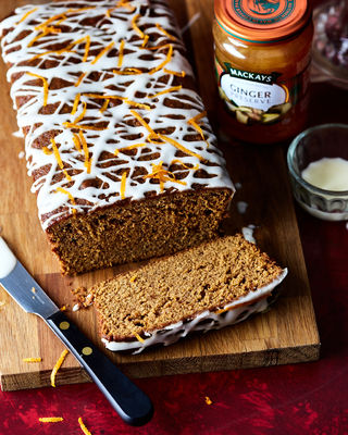 Ginger Loaf Cake with Orange Glaze